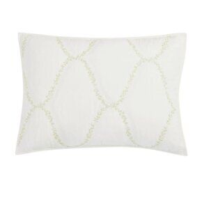 Martha Stewart Collection Floral Ogee Embroidered King Sham